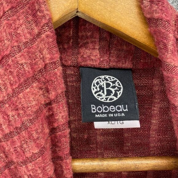 Boneau Cardigan Women XL Red V-Neck Long Sleeve One Button Knit Rayon Casual - Picture 5 of 9